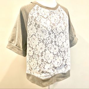 NWT Charter Club Lace Crew Sweatshirt - Size XL Petite